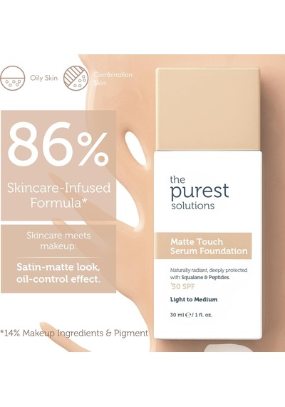 Sebum Dengeleyici & Matlaştırıcı Serum Fondöten Spf 50, 30 Mililitre Açık/orta Ton