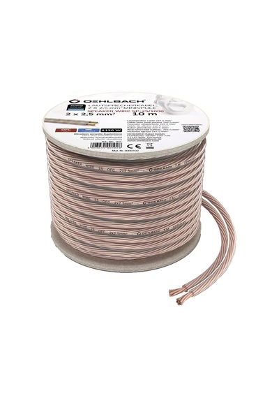 Oehlbach D1c102 Sp 25 2x2,50mm² 10 Metre Hoparlör Kablosu
