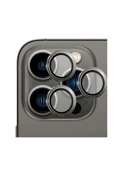 Safeus Safir Temperli Kamera Lens Koruyucu Apple Uyumlu iPhone 13 Pro Max Ve İle Siyah