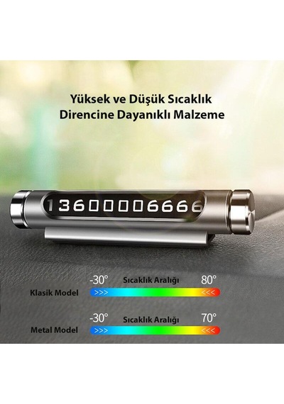 Dailytech Araba Araç Park Numaratör Telefon Numarası Yazma
