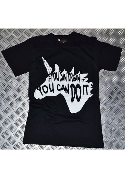 Unisex Baskılı T-shirt SIYAH