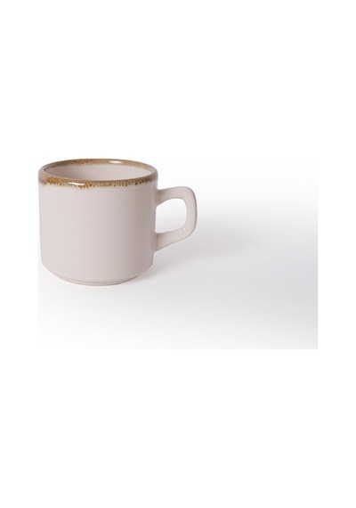 Keramika Straw Stackable Çay Takımı 12 Parça 6 Kişilik Krem