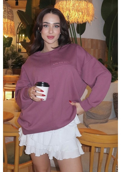 Tommy Life Soft Vişne Kompakt Pamuklu Kalın Pürüzsüz Dokulu O Yaka Oversize Fit Kadın Sweatshirt - 97288 Vişne Tommy Life Soft Vişne Kompakt Pamuklu Kalın Pürüzsüz Dokulu O Yaka Oversize Fit Kadın Sweatshirt - 97288 Vişne
