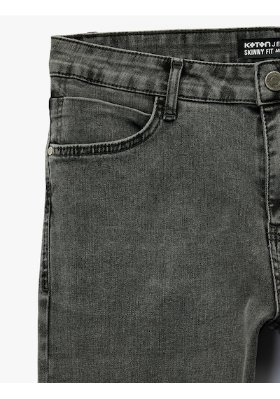 Koton Normal Bel Pamuklu Skinny Fit Jean Pantolon - Michael Jean Gri 6wam40048nd Gri