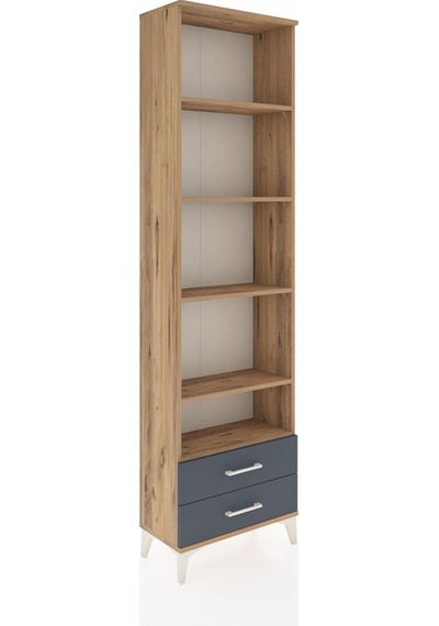 Arges Dolap 5 Raflı 2 Çekmeceli 60x30x221 Çam-antrasit Çam Arges Dolap 5 Raflı 2 Çekmeceli 60x30x221 Çam-antrasit Çam