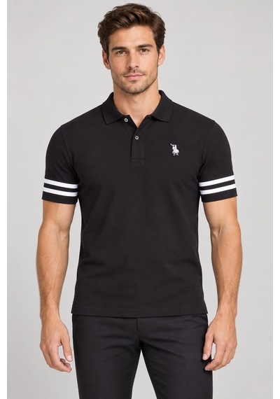 T9585 Dewberry Erkek T-shırt-siyah-beyaz