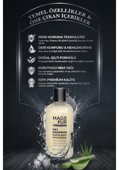 Mago Fur Beyaz Tüylü Köpek Şampuanı - 250 Ml