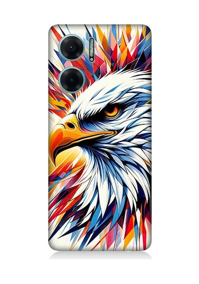 Xiaomi Redmi Note 11e Uyumlu Renkli Kartal Sıçrayışı Desenli Silikon Kılıf Çok Renkli