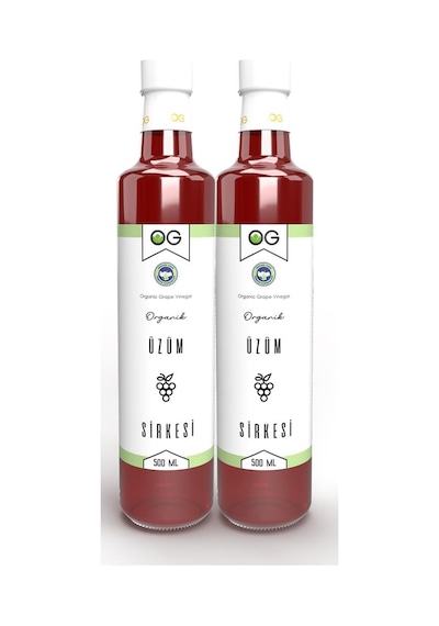 OG natural 2 Adet Organik Üzüm Sirkesi 500 Ml 500 ML
