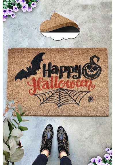 Coco Hallowen 40x60 cm KIL Paspas,Dekoratif Çok Amaçlı Iç ve Dış Kapı Paspası