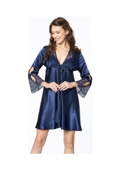 Pierre Cardin Saten Gecelik Sabahlık Pijama Takım Şort Takım 6'lı Gelin Çeyiz Seti - 6625 001