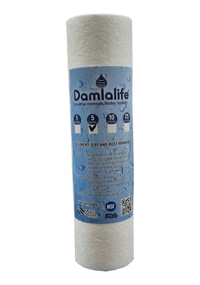 5 Micron Sediment 10'' Su Arıtma Spun Tortu Filtresi