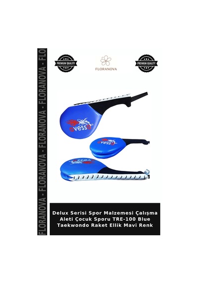 Delux Serisi Spor Malzemesi Çalışma Aleti Çocuk Sporu Tre-100 Blue Taekwondo Raket Ellik Mavi Renk Çok Renkli