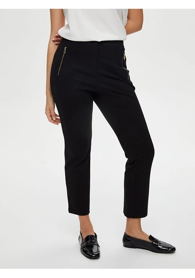Faik Sönmez Slim Fit Vücut Şekillendiren Kadın Pantolon B00046-1 Siyah