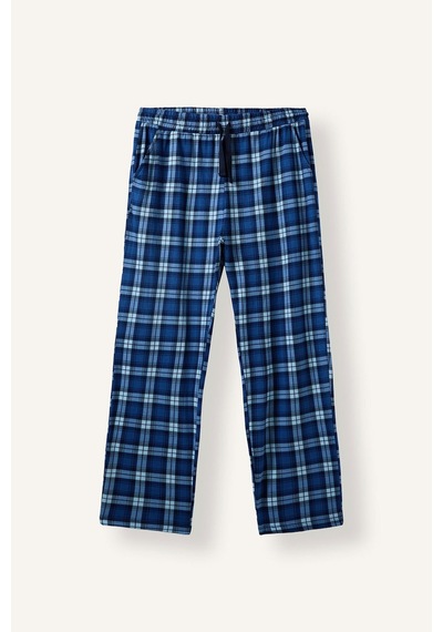 Defacto New Regular Fıt Kısa Kollu Üst Ekose Alt 2li Pijama Takımı H7441ax26aube485 Mavi-be485