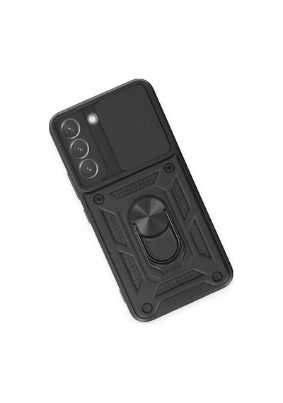 Newface Samsung Galaxy S24 Kılıf Pars Lens Yüzüklü Silikon - Siyah