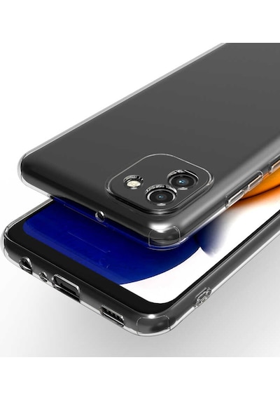Zore Galaxy Uyumlu A03 Kılıf Msra Süper Silikon Kapak - Renksiz Renksiz