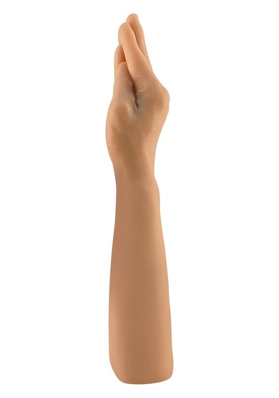 35 Cm Dev Boy Ekstra Kalın Realistik El Tasarımlı Dildo Melez Çok Renkli