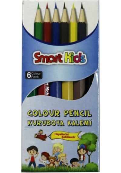 Smart Kids 6 Renk Kuruboya Kalem Seti - Mini