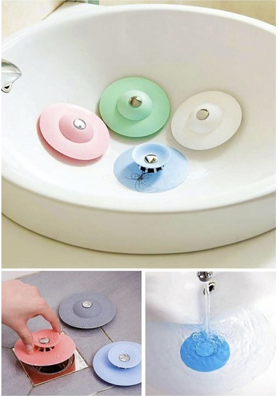 3 Adet Lavabo Tıpası Ve Süzgeç Silikon Lavabo Süzgeci Tıkanma Önleyici Silikon Diğer