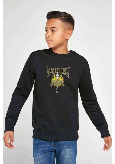 Tshirthane Bad Seed Metal Rock Baskılı Unisex Çocuk Siyah Sweatshirt Siyah