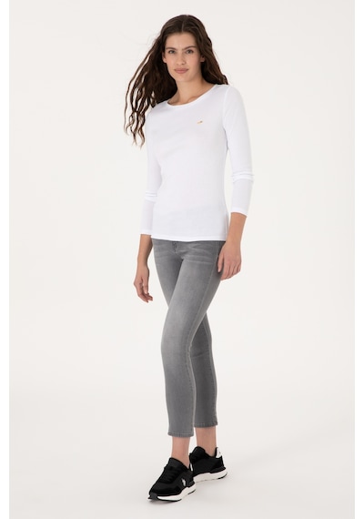 U.S. Polo Assn. Kadın Beyaz Slim Bisiklet Yaka Basic Sweatshırt 50315419-VR013 U.S. Polo Assn. Kadın Beyaz Slim Bisiklet Yaka Basic Sweatshırt 50315419-VR013