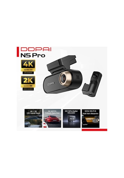 Ddpai N5 Pro Dual Ön ve Arka Araç Kamerası Seti