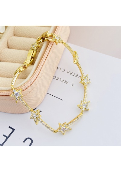Su Yolu Bileklik Kadın Yıldızlı Bileklik Zirkon Taşlı Çelik Kararmaz Xuping Vip Seri 14 Ayar Gold Gold Su Yolu Bileklik Kadın Yıldızlı Bileklik Zirkon Taşlı Çelik Kararmaz Xuping Vip Seri 14 Ayar Gold Gold
