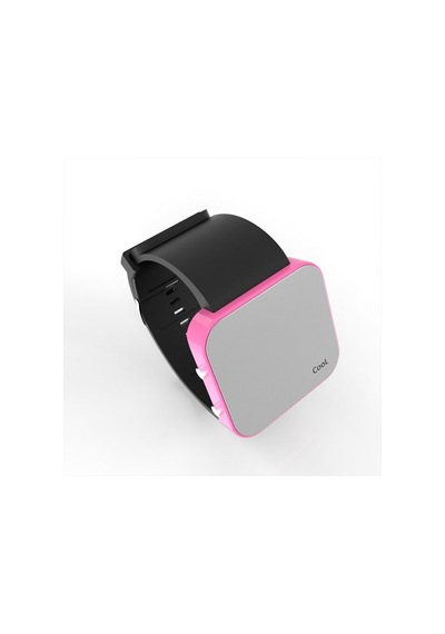 Cool Watch Saat - Pembe Led Kasa - Siyah Kayış Unisex