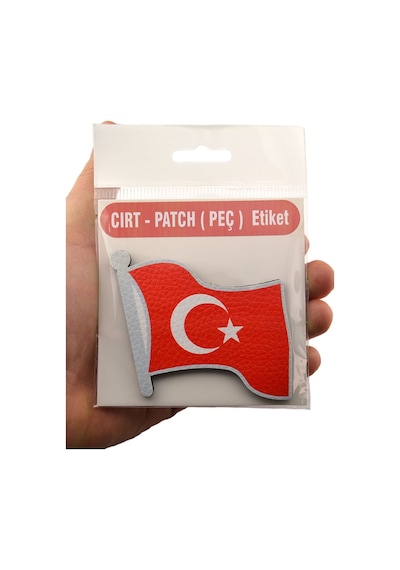 Dalgalı Türkiye Bayrak - Cırt - Patch - Peç - Arma Kırmızı