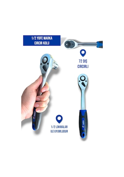 Yofe 1/2 Cırcır Kol 1 Adet Ergonomik Tasarım İle Uzun Süreli Konfor Sunar