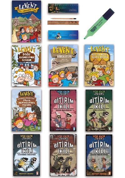 Timaş Çocuk Bitirim İkili Serisi - Levent Serisi Set 10 Kitap - Mustafa Orakçı