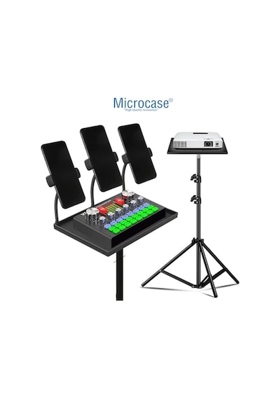 Sunum Projeksiyon Cihazı Notebook Vb İçin Çok Amaçlı Ayaklı Sehpa Stand + 2.1 Mt Tripod - Al5097