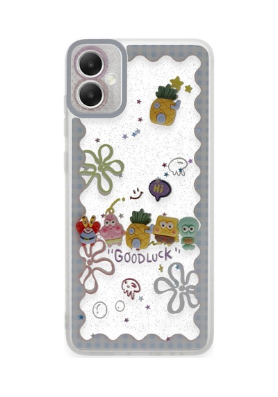 Samsung Galaxy Uyumlu, A05 Kılıf Sweet Desenli Silikon Kapak - Açık Mavi