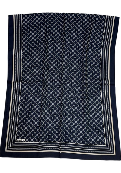Cardion 75 X 190 Monogram Medine Şal - 02986 - 75 X 190 / Lacivert - Taş
