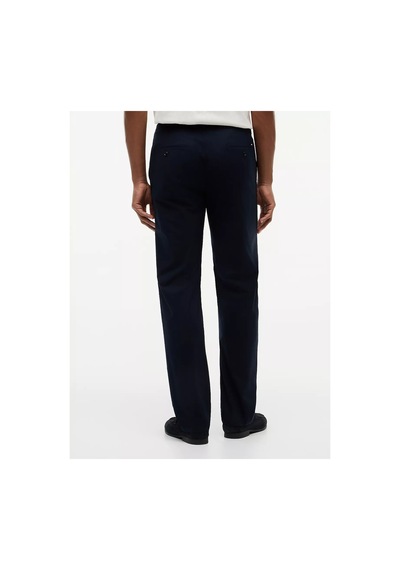 Tommy Hilfiger Erkek Normal Kalıp Pamuklu Beli Lastikli Düz Paça Chino Lacivert Pantolon Blue