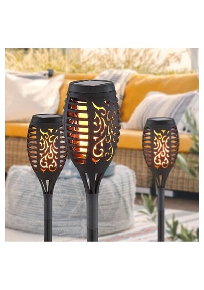 Solar Güneş Enerjili Bahçe Aydınlatma & Alev Efektli Solar Bahçe Lambası & 50 Cm Meşale 1