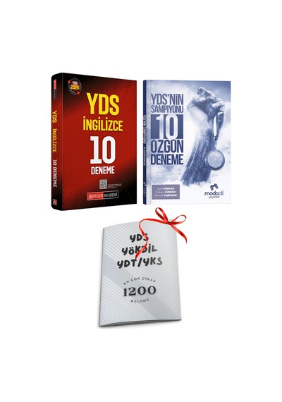 Yds İngilizce Pegem Akademi 10 Deneme Ve Modadil Yds Şampiyonu 10 Deneme Seti Hediyeli Set