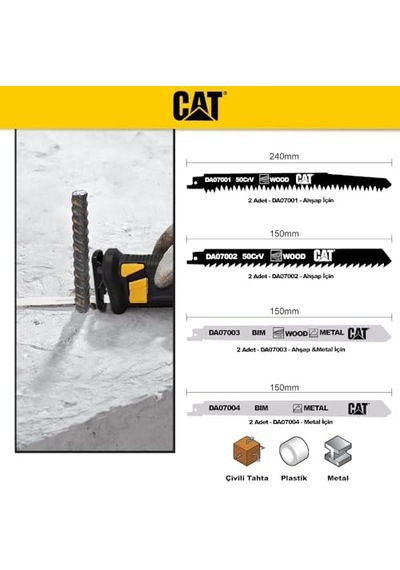 Da07901 Profesyonel Metal/ahşap Kesme Tilki Kuyruğu Testere Ucu 8 Parça