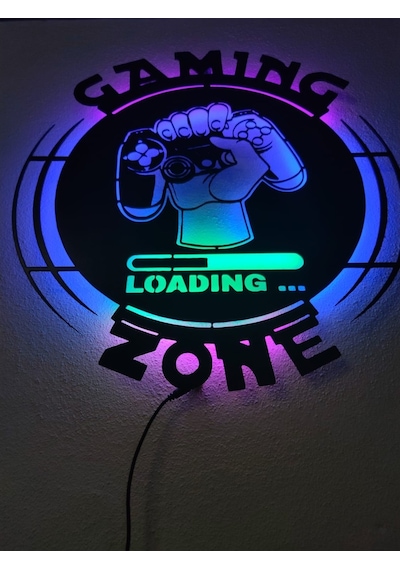 Gaming Zone Led Işıklı Dekoratif Tablo
