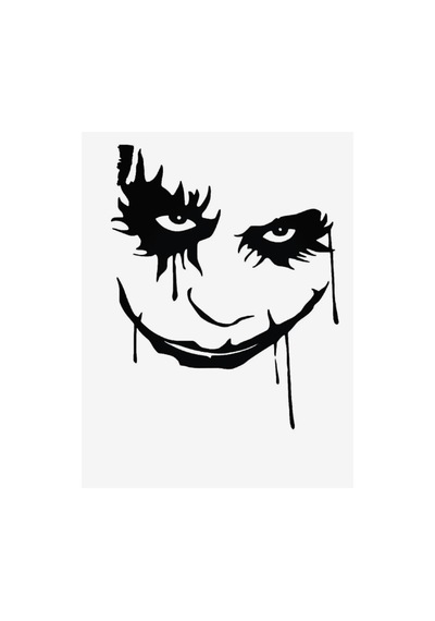Joker Yüzü Maske 3 Sticker Araba Oto Arma Duvar Çıkartma 20 Cm