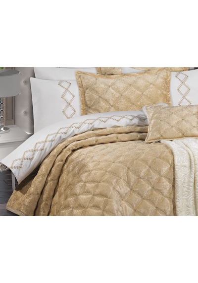 Goldroom Asalet 12 Parça Secaddeli Çeyiz Seti. Vizon