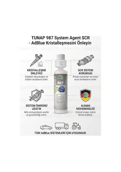 987 Adblue Kristalleşme Önleyici Ve Scr Sistem Koruyucu Katkı - 250ml Umıtavm