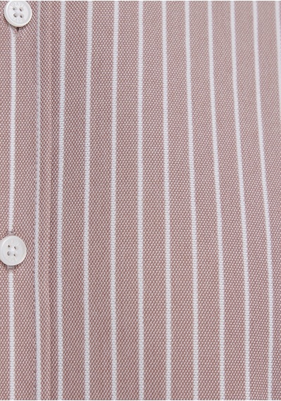 Mavi - Çizgili Pembe Gömlek 0211404-91578 Pembe