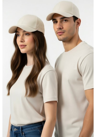 Mollycrush Luxury Unisex Bej Pamuklu Beyzbol Şapkası Premium Casual Outdoor Model Bej