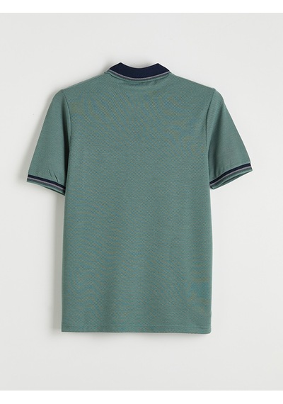 Lcwaıkıkı Classic Yeşil Polo Yaka Kısa Kollu Pile Erkek Tişört