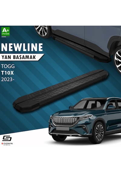S-dizayn Togg T10x Newline Siyah Yan Basamak 203 Cm 2023 Üzeri