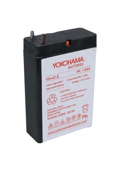 Yokohama Yh-41.8 4 Volt - 1.8 Amper Akü 50x76x22 Mm