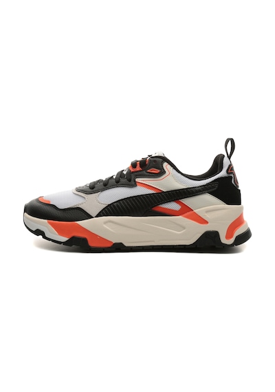 389289-36 Puma Trinity Flat Erkek Spor Ayakkabı Beyaz 389289-36 Beyaz Siyah Turuncu Çok Renkli