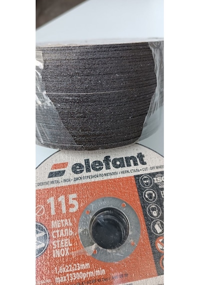 Metal İçin Düz Kesme Disk Taşı İnox 115 1.6 22.23 Pakette 35 Adet